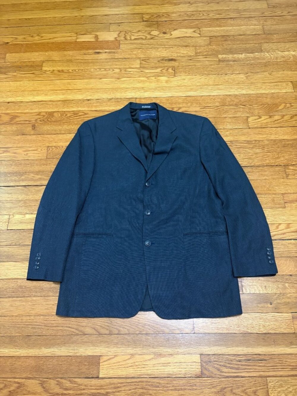 Tommy Hilfiger Mens Blazer Jacket Sz 41R Blue Solid 3 Button Sport Coat